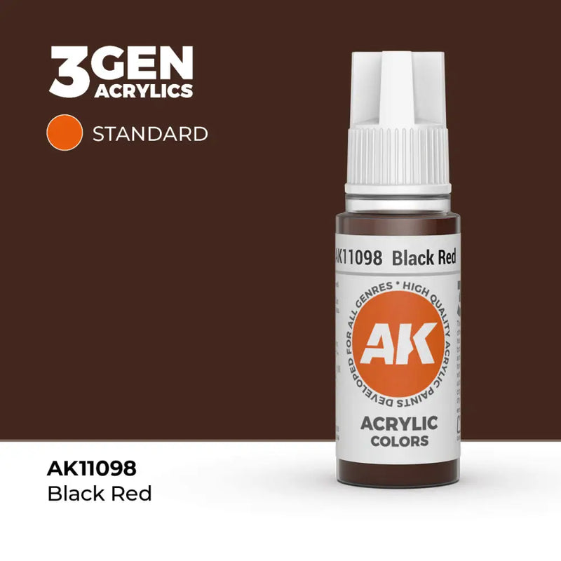 AK Interactive: 3G Acrylic Black Red 17ml - AK Interactive