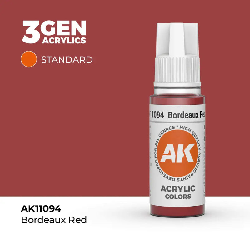 AK Interactive: 3G Acrylic Bordeaux Red 17ml - AK Interactive
