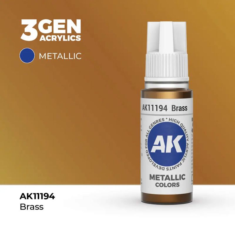 AK Interactive: 3G Acrylic Brass 17ml - AK Interactive