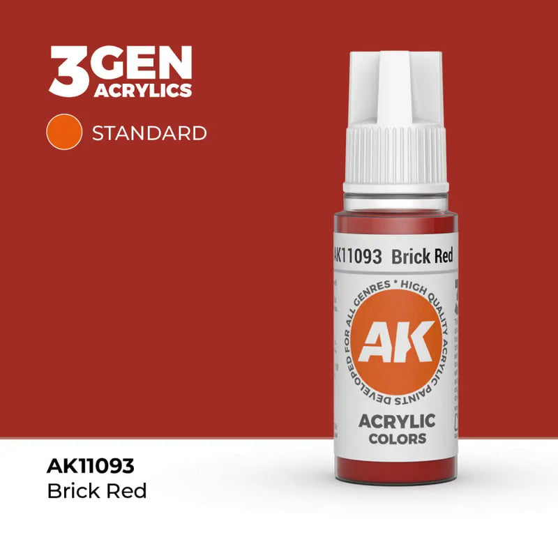 AK Interactive: 3G Acrylic Brick Red 17ml - AK Interactive