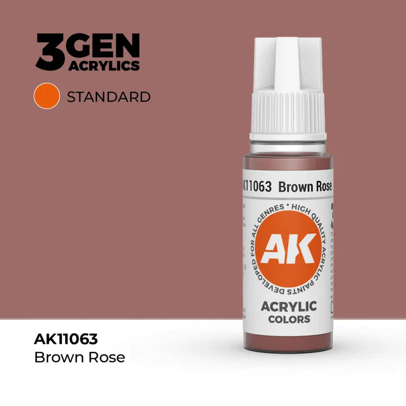 AK Interactive: 3G Acrylic Brown Rose 17ml - AK Interactive