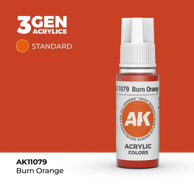 AK Interactive: 3G Acrylic Burn Orange 17ml - AK Interactive