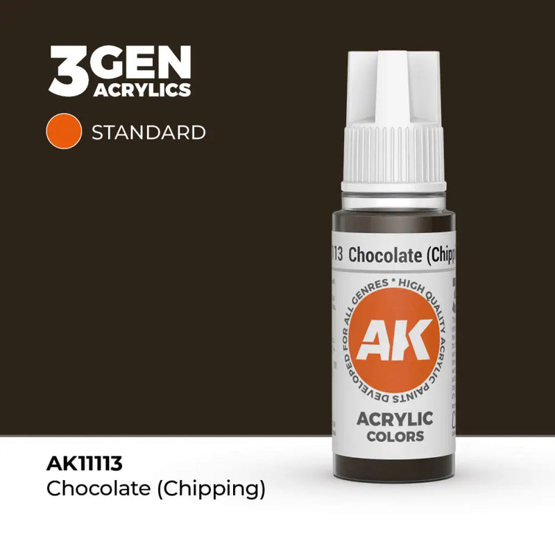 AK Interactive: 3G Acrylic Chocolate (Chipping) 17ml - AK Interactive