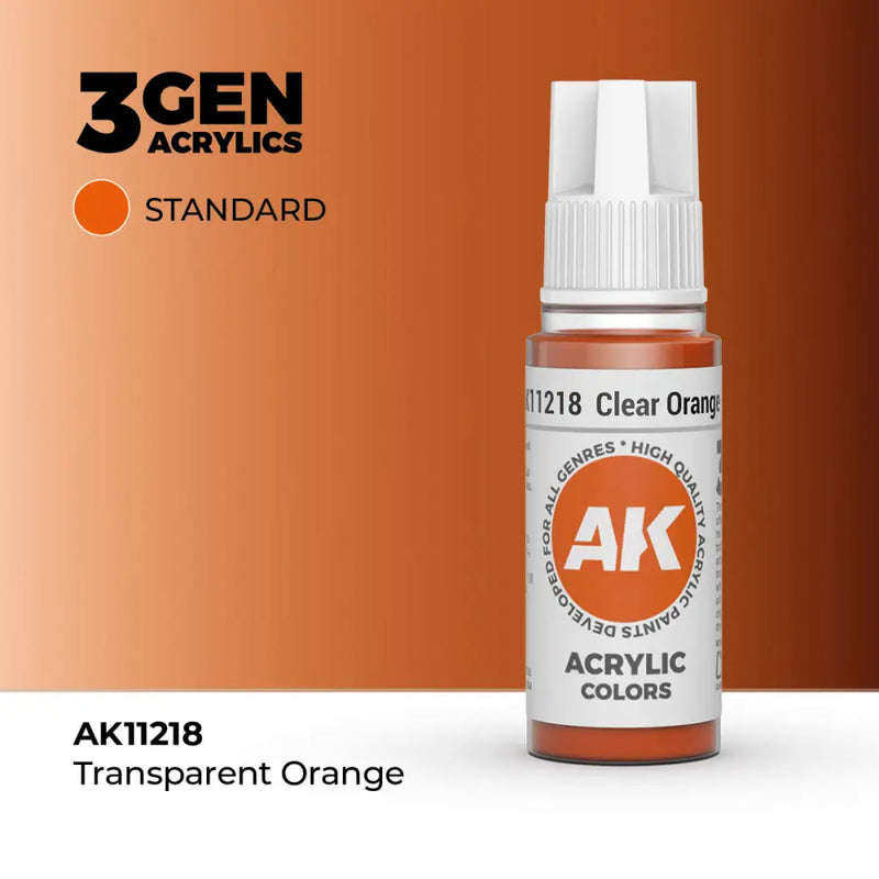 AK Interactive: 3G Acrylic Clear Orange 17ml - AK Interactive