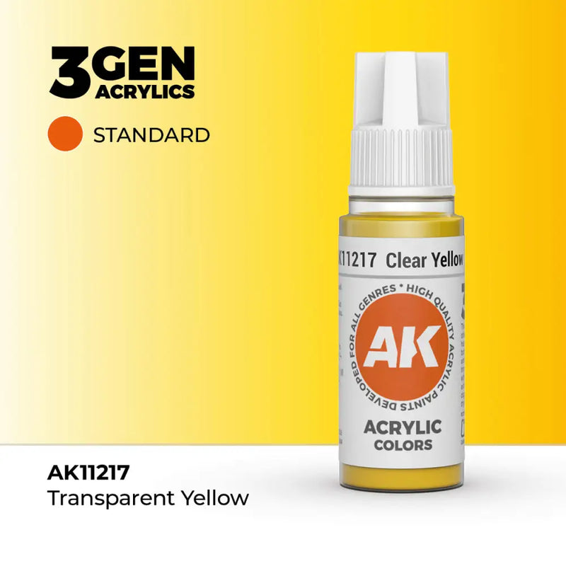 AK Interactive: 3G Acrylic Clear Yellow 17ml - AK Interactive