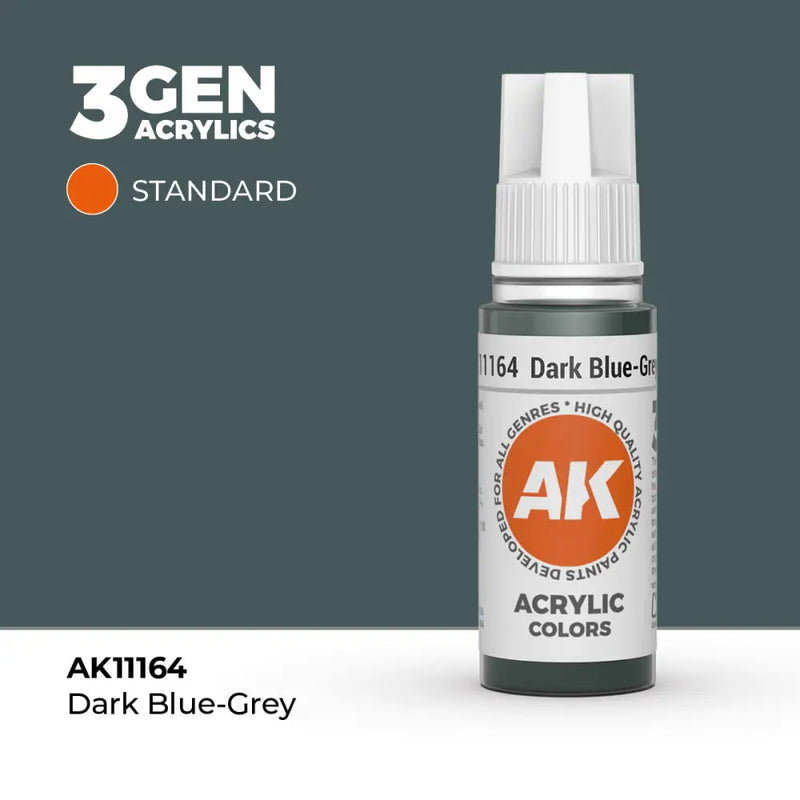 AK Interactive: 3G Acrylic Dark Blue-Grey 17ml - AK Interactive