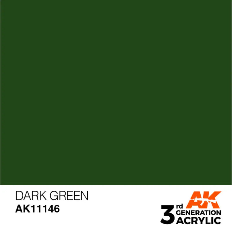 AK Interactive: 3G Acrylic Dark Green 17ml - AK Interactive