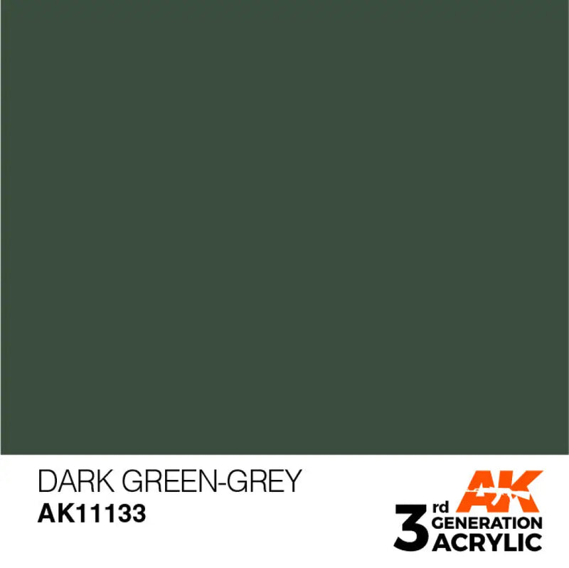 AK Interactive: 3G Acrylic Dark Green-Grey 17ml - AK Interactive