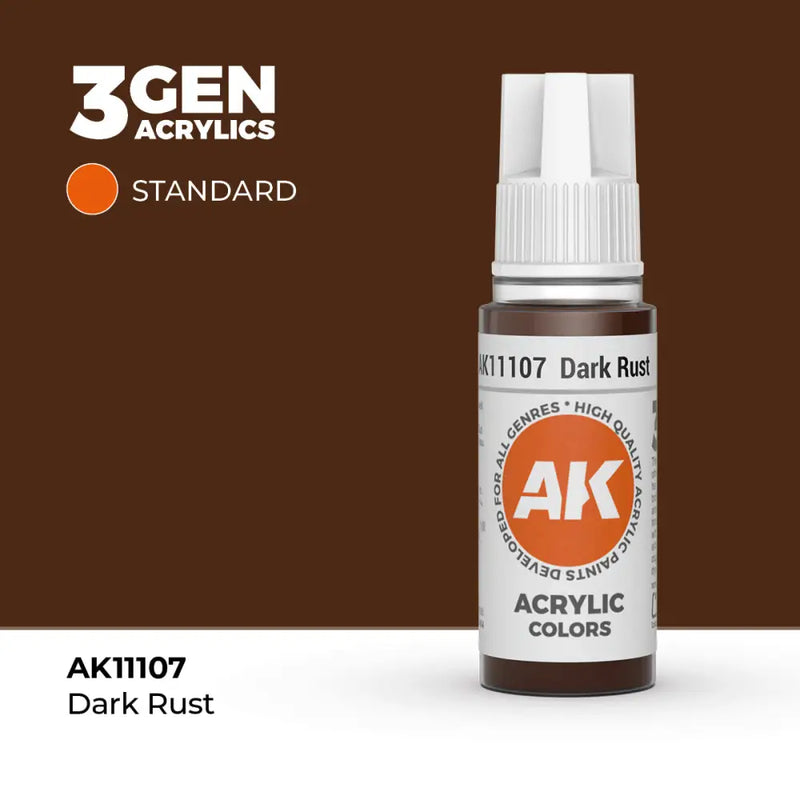 AK Interactive: 3G Acrylic Dark Rust 17ml - AK Interactive
