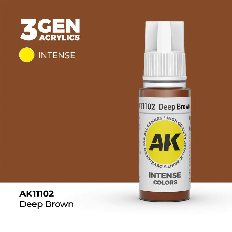AK Interactive: 3G Acrylic Deep Brown 17ml - AK Interactive