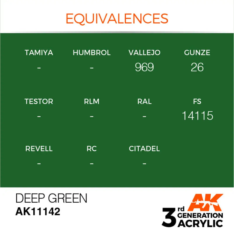 AK Interactive: 3G Acrylic Deep Green 17ml - AK Interactive