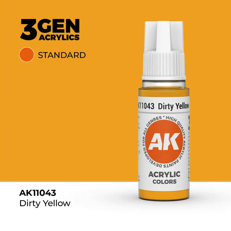 AK Interactive: 3G Acrylic Dirty Yellow 17ml - AK Interactive
