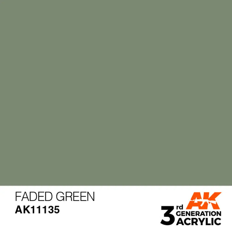 AK Interactive: 3G Acrylic Faded Green 17ml - AK Interactive