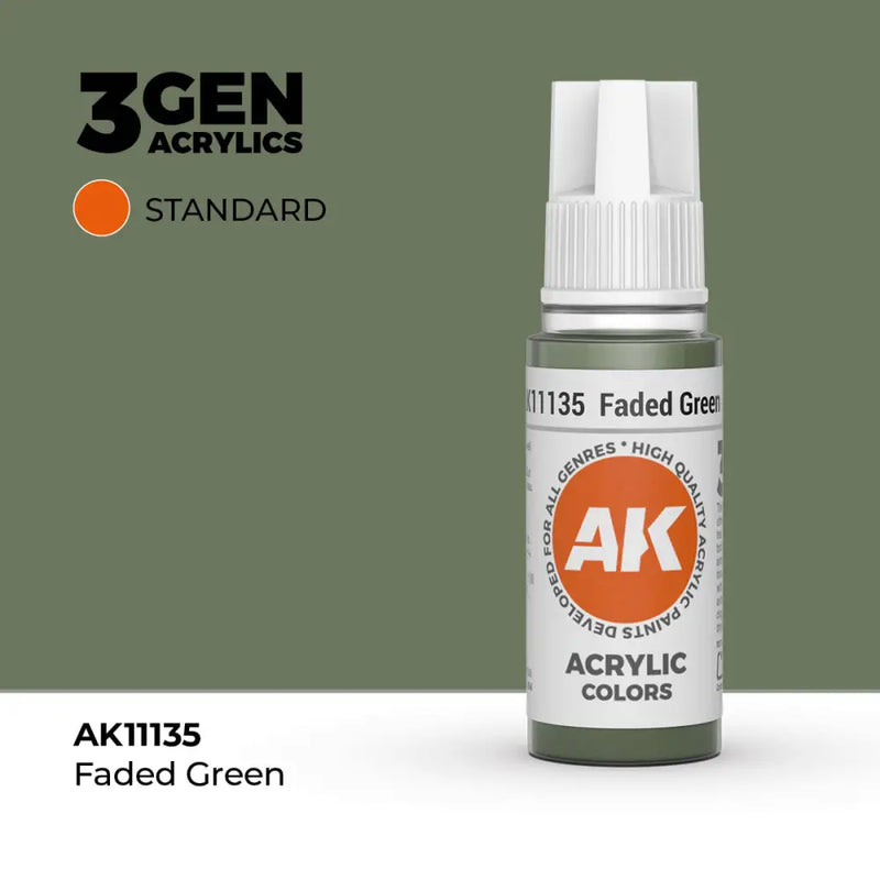 AK Interactive: 3G Acrylic Faded Green 17ml - AK Interactive