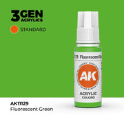 AK Interactive: 3G Acrylic Fluorescent Green 17ml - AK Interactive