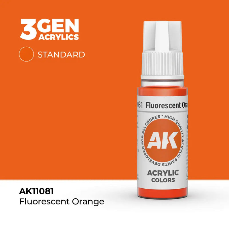 AK Interactive: 3G Acrylic Fluorescent Orange 17ml - AK Interactive