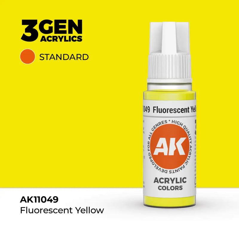 AK Interactive: 3G Acrylic Fluorescent Yellow 17ml - AK Interactive