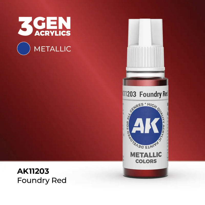 AK Interactive: 3G Acrylic Foundry Red 17ml - AK Interactive