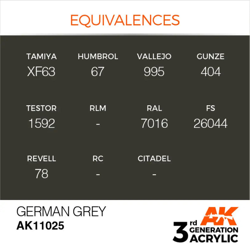AK Interactive: 3G Acrylic German Grey 17ml - AK Interactive