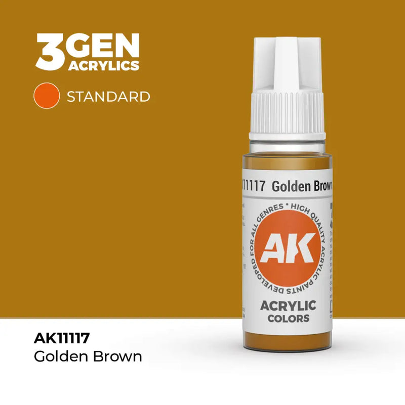 AK Interactive: 3G Acrylic Golden Brown 17ml - AK Interactive