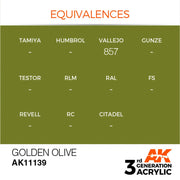 AK Interactive: 3G Acrylic Golden Olive 17ml - AK Interactive