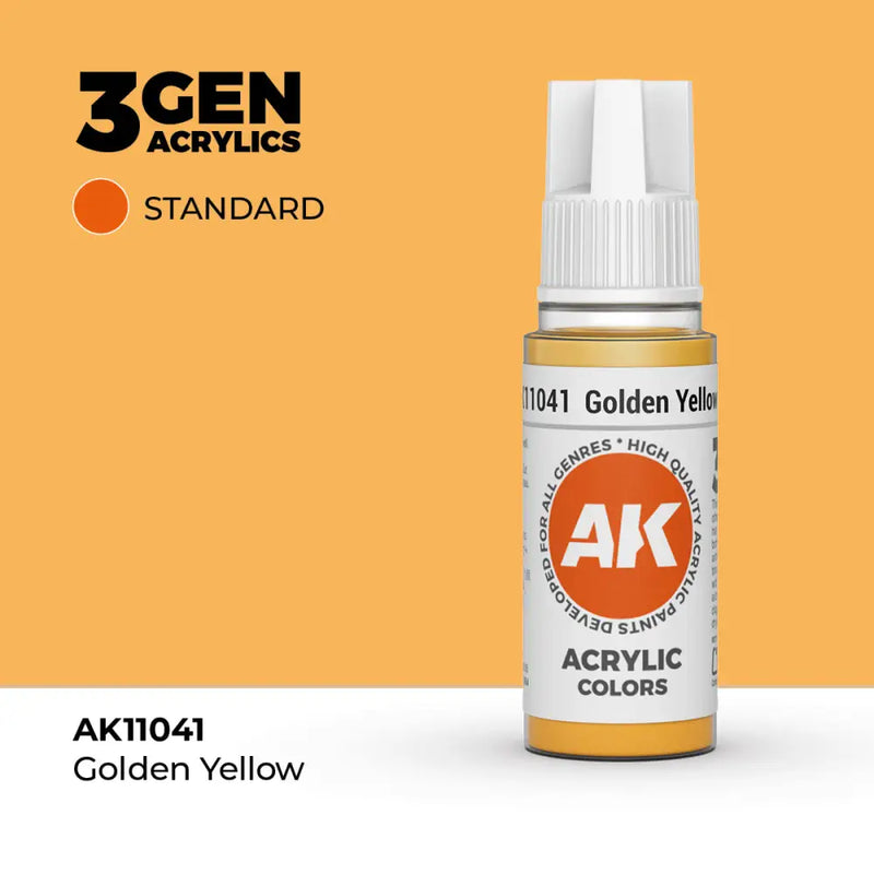 AK Interactive: 3G Acrylic Golden Yellow 17ml - AK Interactive