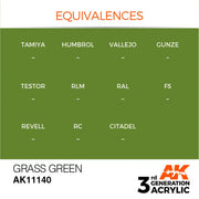 AK Interactive: 3G Acrylic Grass Green 17ml - AK Interactive
