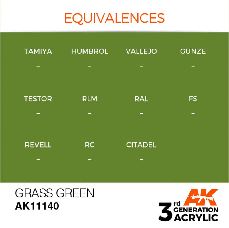AK Interactive: 3G Acrylic Grass Green 17ml - AK Interactive