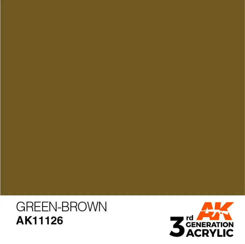 AK Interactive: 3G Acrylic Green-Brown 17ml - AK Interactive