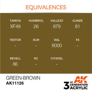 AK Interactive: 3G Acrylic Green-Brown 17ml - AK Interactive