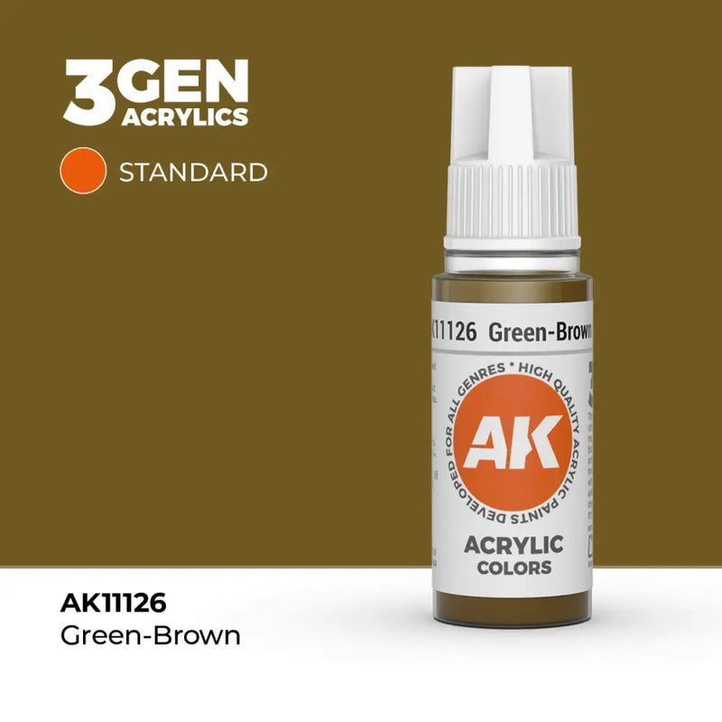 AK Interactive: 3G Acrylic Green-Brown 17ml - AK Interactive