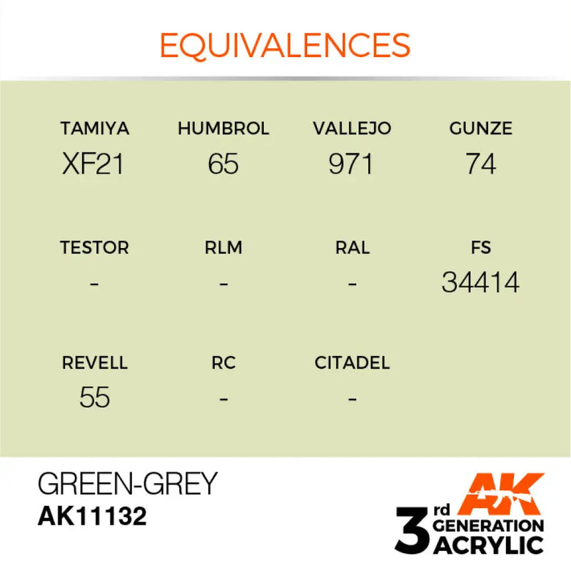 AK Interactive: 3G Acrylic Green-Grey 17ml - AK Interactive
