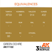 AK Interactive: 3G Acrylic Green Ocher 17ml - AK Interactive