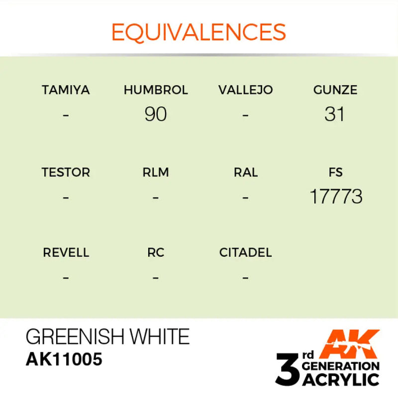 AK Interactive: 3G Acrylic Greenish White 17ml - AK Interactive