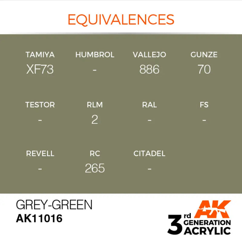 AK Interactive: 3G Acrylic Grey-Green 17ml - AK Interactive