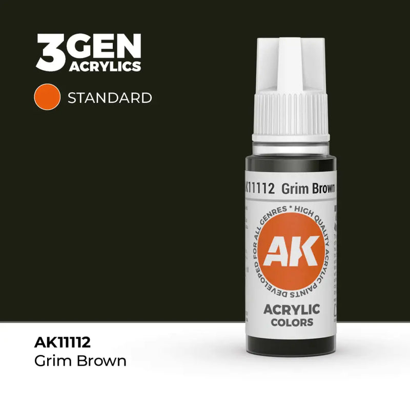 AK Interactive: 3G Acrylic Grim Brown 17ml - AK Interactive