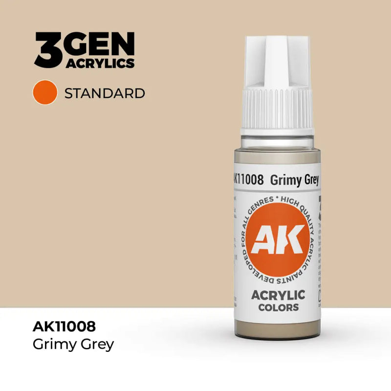 AK Interactive: 3G Acrylic Grimy Grey 17ml - AK Interactive
