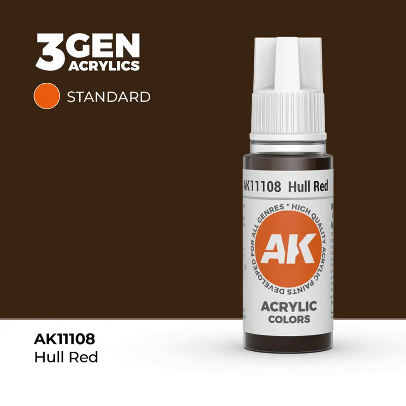 AK Interactive: 3G Acrylic Hull Red 17ml - AK Interactive