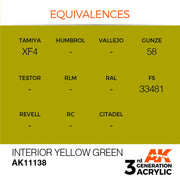 AK Interactive: 3G Acrylic Interior Yellow Green 17ml - AK Interactive