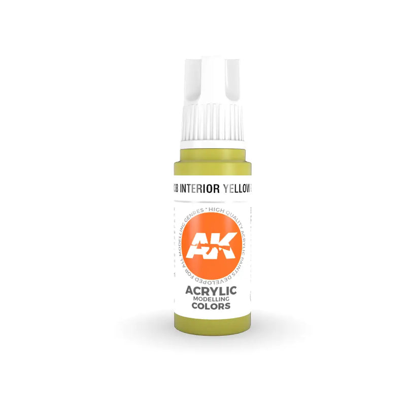 AK Interactive: 3G Acrylic Interior Yellow Green 17ml - AK Interactive