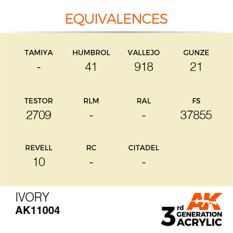 AK Interactive: 3G Acrylic Ivory 17ml - AK Interactive