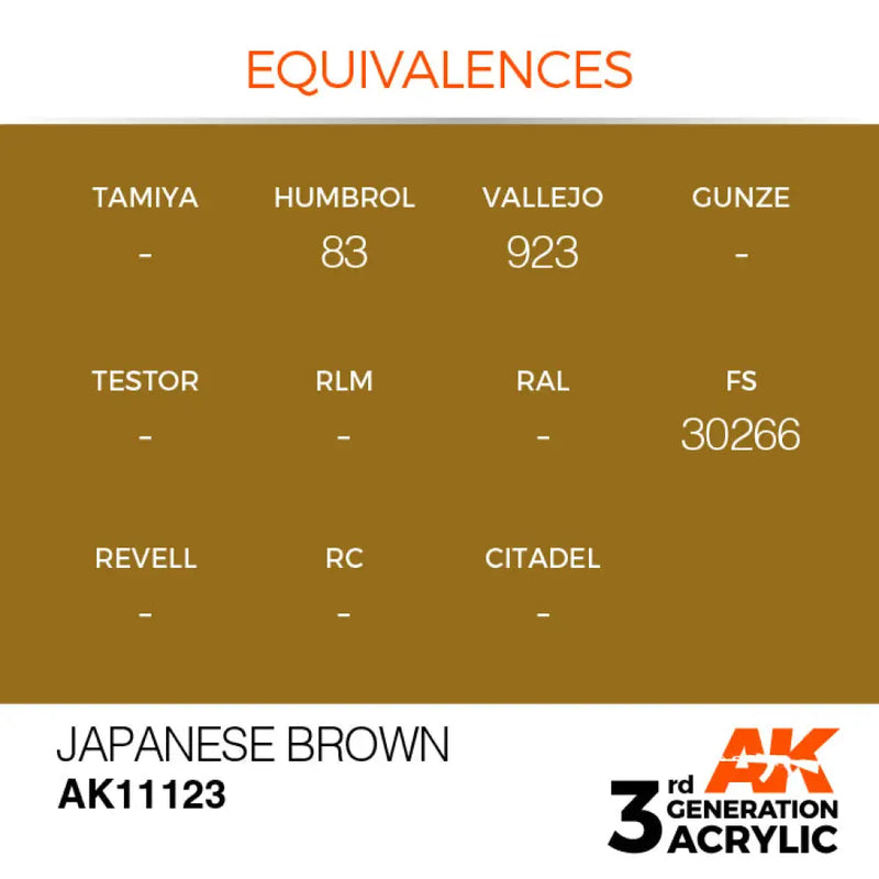 AK Interactive: 3G Acrylic Japanese Brown 17ml - AK Interactive