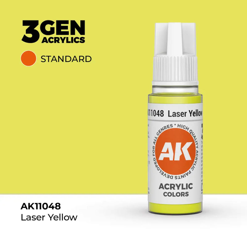 AK Interactive: 3G Acrylic Laser Yellow 17ml - AK Interactive