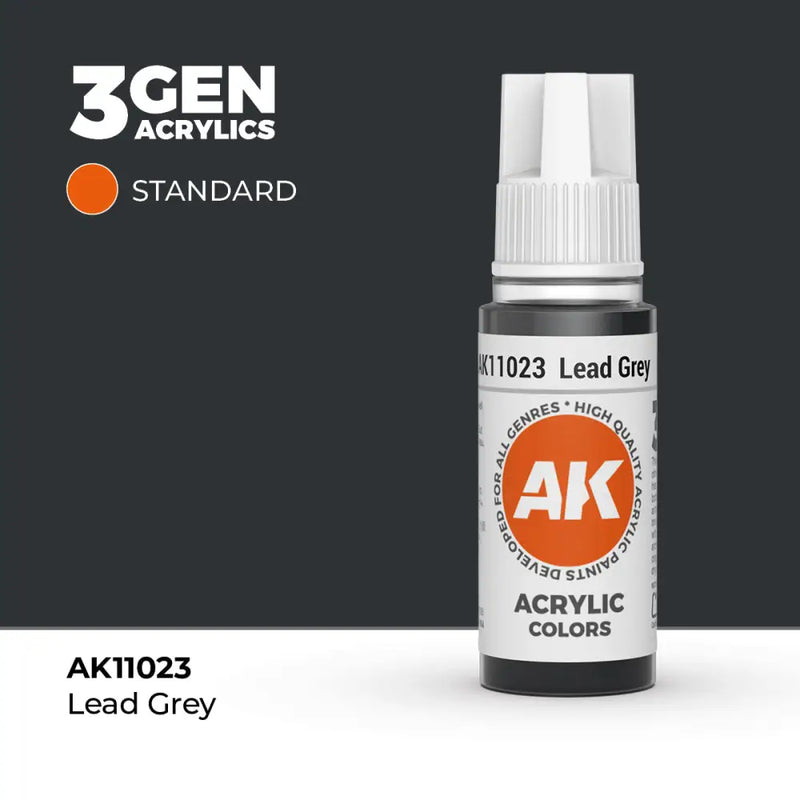 AK Interactive: 3G Acrylic Lead Grey 17ml - AK Interactive