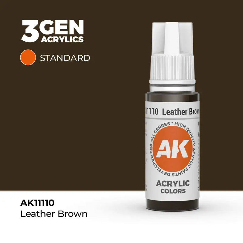 AK Interactive: 3G Acrylic Leather Brown 17ml - AK Interactive