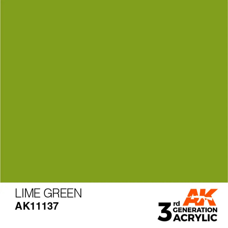 AK Interactive: 3G Acrylic Lime Green 17ml - AK Interactive