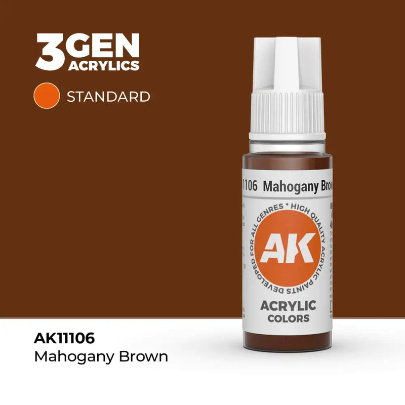 AK Interactive: 3G Acrylic Mahogany Brown 17ml - AK Interactive