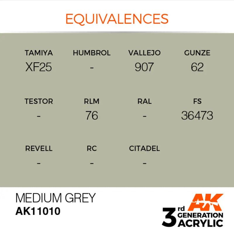 AK Interactive: 3G Acrylic Medium Grey 17ml - AK Interactive