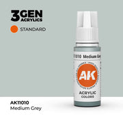 AK Interactive: 3G Acrylic Medium Grey 17ml - AK Interactive