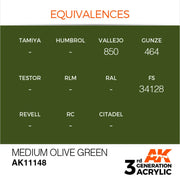 AK Interactive: 3G Acrylic Medium Olive Green 17ml - AK Interactive